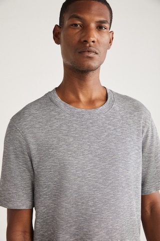 Grımelange Abbott Erkek Comfort Fit Özel Dokulu Kırcıllı Görünümlü Gri T-shirt