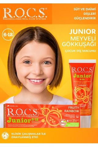 Rocs Junior 6-12 Yaş Meyveli Gökkuşağı Diş Macunu 60 Ml