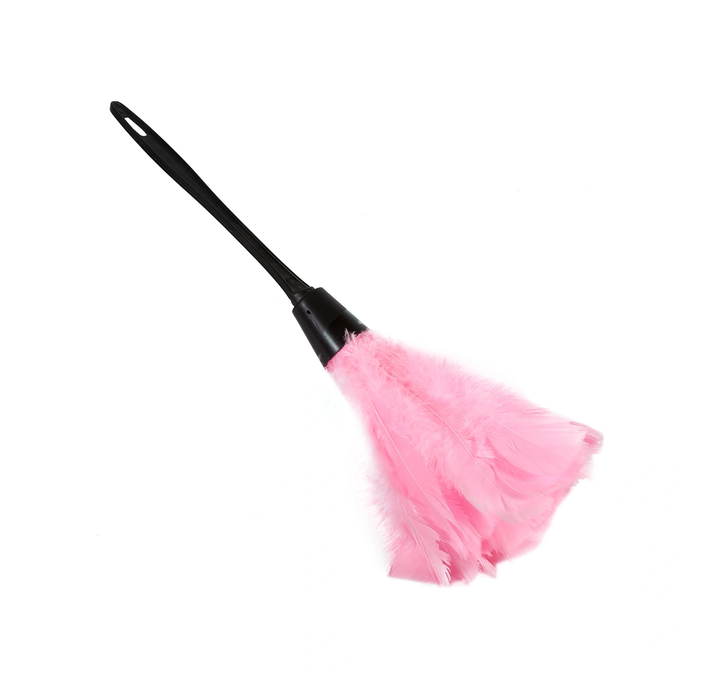 Mufunye Pembe Doğal Hindi Tüyü Toz Torbası - Statik Elektrikle Toz Çeker, Yumuşak Tüy Mobilyaları Kırmayan, Plastik Saplı Ve Rahat Saklanabilir Temizlik Aleti Pembe