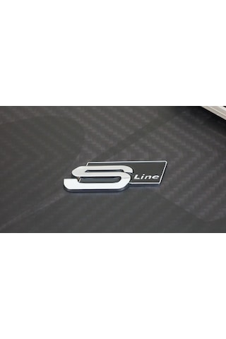 Audi S Line Bagaj Krom Metal 3M 3D Yazı Logo Amblem Siyah (549485962)