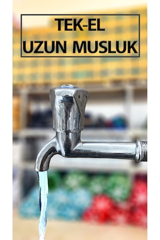 Tekel Model Uzun Musluk 1/2 İnç Pirinç İç Gövde Krom Kaplama Duvar Tipi Kutulu