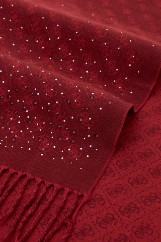 Guess Jewels Logolu 65 X 180 Cm Şal Aw5658pol03 Kadın Şal Aw5658 Pol03 Bur Bordo