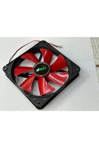 14 Cm Kasa Fanı 2 Pin 14 Cm Fan 14x14x2.5 Cm Fan Kırmızı