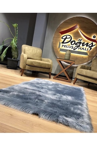 Doğuş Peluş Halı A Post Düz Kesim Gri
