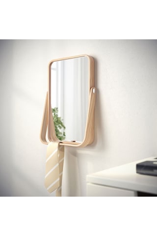 Masa Aynası, Dişbudak, 27x40 Cm Açık Ceviz