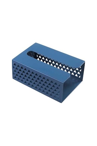 Createtech Yapışkanlı Raf Organizatörü - Peçete Tutucu, Mutfak Düzenleyici, Duvara Monte Mavi Depolama Kutusu Mavi