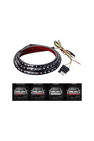 Trobus Bagaj Altı Kayan Led Sinyal Stop Park Off Road 4x4 150 Cm Kırmızı Beyaz