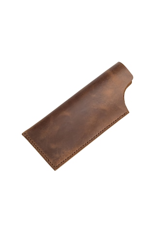 Lost Slope El Yapımı Hakiki Deri Gözlük Kılıfı Kahverengi