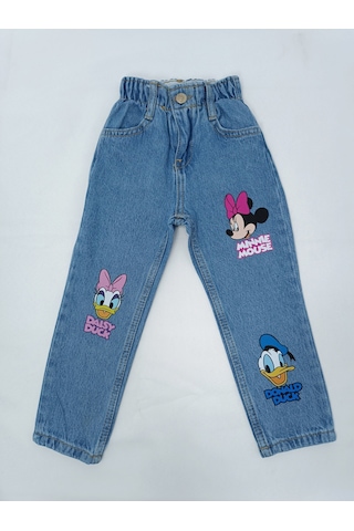 Jabber Kız Çocuk Kot Pantolon Minnie Koyu Mavi