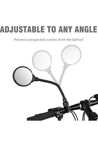 2 Adet Bisiklet Aynası Mtb Yol Bisikleti Arka Görüş Gidon Aynaları Bisiklet Aksesuarları Açı Ayarlanabilir Bisiklet Arka Görüş Aynası