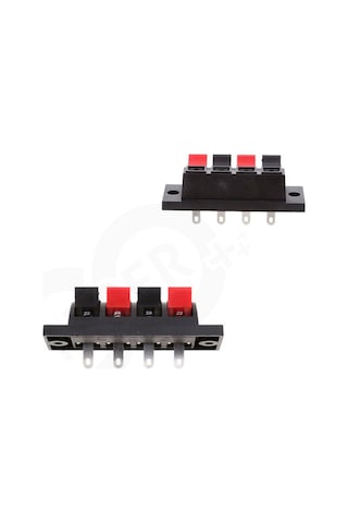 Dörtlü Hoparlör Terminali 1.8cm X 6.3cm - Hoparlör Kabin Terminali - Hoparlör Kabin Ses Portu