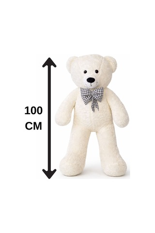 100 Cm Peluş Ayıcık Peluş Ayı Hediyelik Peluş Oyuncak Sevgiliye Ekru
