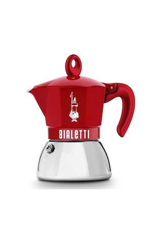 Bialetti - Exclusive İndüksiyon: 4 Cups Ocak Üstü Espresso Pişirici - 200ml - Kırmızı Renk - Al Sku: Smg8690010582058