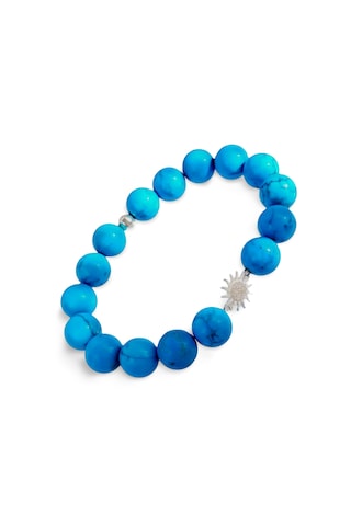 Gümüş Firuze Turkuaz Doğal Taşlı Güneş Tasarım Kadın Gümüş Bileklik Gümüş