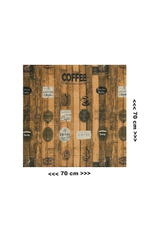 Kendinden Yapışkanlı Kahve Köşesi Mutfak Salon Kafe Duvar Kağıdı Paneli 70x70cm 1 Adet Nw171