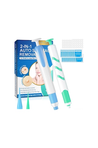 Xindoker Cilt Etiketi Ve Siğil Kaldırıcı Seti - 1-9mm Boyutlar İçin, 60 Adet Kaldırıcı Çember, 36 Tamir Yastığı Ve 20 Temizleme Mendili İle, Kimyasal Olmadan, Kolay Ve Ağrısız Kullanım