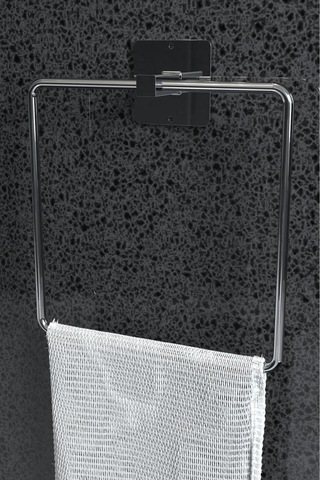Atacı 1.kalite Kare Yapışkanlı Gümüş Kare Havluluk Banyo Havlu Kare Pratik Askılık Krom