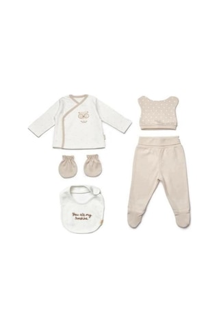 Babycosy Organik Hastane Çıkışı 5li Ekru - Vizon ekru