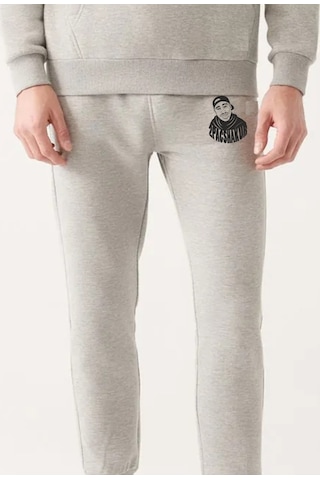 Blackjack Giyim Blackjackgiyim Erkek Siyah Slim Fit Jogger Eşofman Altı Gri