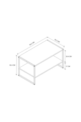 Bofigo 50x90 Metal Orta Sehpa Dikdörtgen Orta Sehpa Raflı S