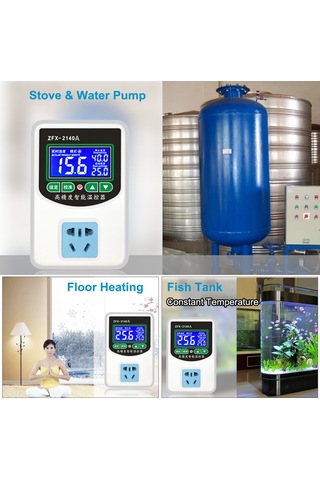 Kangvka Akıllı Dijital Termostat -45 C İle 105 C Arası Hassas Sıcaklık Kontrolü, 3500w Güç, Su Geçirmez Kablo