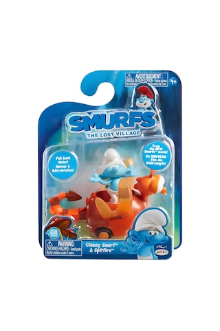 Şirinler Figürlü Araç Seti Asorti Clumsy Smurf & Spıtfıre