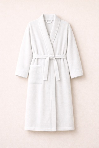 Veramoni Rituals Serisi Pamuklu Kimono Bornoz - Beyaz - S/m
