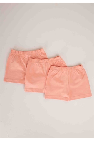 Cigit Üçlü Kız Boxer Set 2-9 Yaş Somon Somon