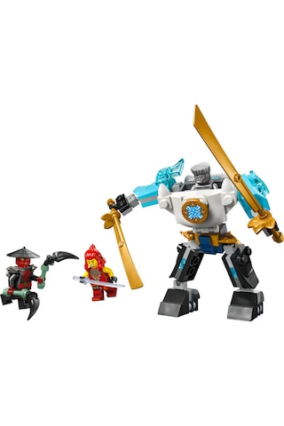 LEGO® NINJAGO® Zane’in Savaş Zırhı Mech’i 71827 - 6 Yaş ve Üzeri Çocuklar için 3 Minifigürlü Yaratıcı Oyuncak Yapım Seti (92 Parça)