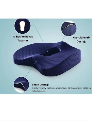 Yeni Nesil Visco Ortopedik Ergonomik Oto, Ofis İçin Visco Rahat Oturma Minderi Ortopedik Yastık Oturma Simidi Koltuk Yükseltici