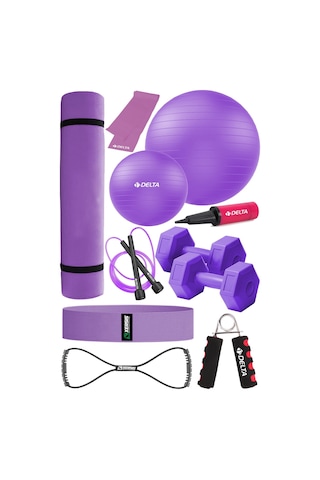 Kapsamlı Pilates Seti Tüm Ihtiyaçlarınız Tek Sette Mor