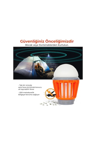 Bix Sivrisinek Kovucu Dış Mekan/iç Mekan Elektrikli, Micro Usb Şarj Edilebilir Sivrisi