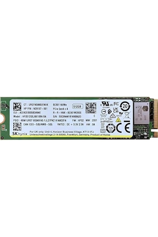 SK Hynix BC901 HFS512GEJ9X108N BA 512 GB 3400/2900 Mb/s Gen 4x4 M.2 2280 SSD