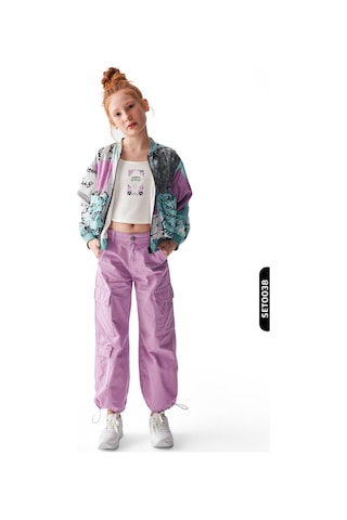 Xo Kids Kız Çocuk Atlet 8-14 Yaş 36421 Ekru - Lila