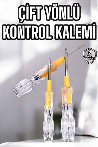 Çift Taraflı Elektrik Kontrol Kalemi Şeffaf Tornavida 82571371
