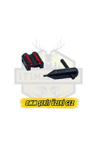 Av Tüfeği 8 Mm Şerit Üstü Çift Vidalı Orta Gez - Kırmızı Fiber Diğer