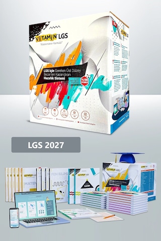 LGS 2027 Hazırlık Seti + 9. Sınıf Eğitim Setine Özel 30 Canlı Özel Ders + Birebir Sınav Koçluğu Yapay Zeka Destekli Dijital Platform ve 8 Parça Basılı Kitap Seti