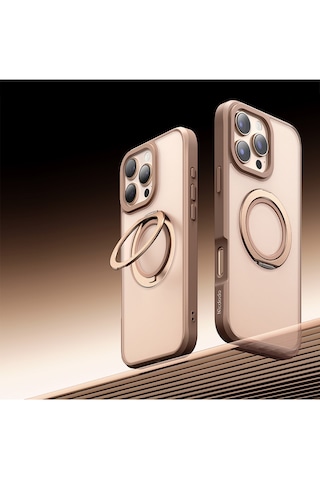 Mcdodo Pc-4934 Apple Uyumlu iPhone 16 Pro Halka Standlı Magsafe Titanyum Kapak Seç