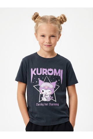 Sea Bubbles Kuromi Kız Çocuk Tişört St10397 Lacivert