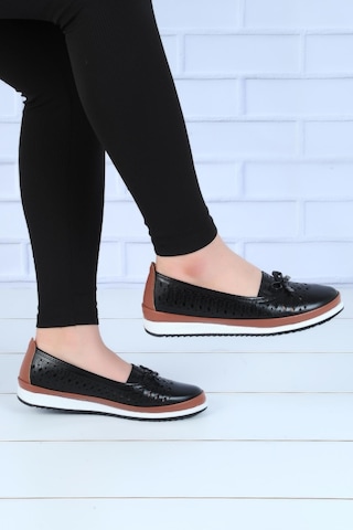 Wanetti 123-atm Siyah Kadın Babet Ayakkabı 001