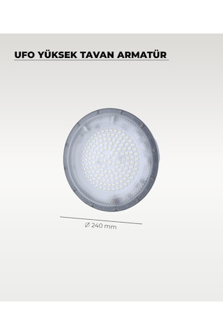 Yüksek Tavan Ufo Armatür 100w - 6500k Beyaz Işık Beyaz