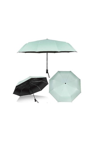 Seyahat Şemsiyesi Katlanabilir Kompakt Şemsiye Otomatik Açılıp Kapanan Güneş Yağmur Şemsiyesi Kılıflı Yeşil Yeşil Yeşil Yux Diğer