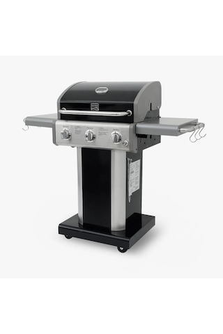 Kenmore Gazlı Barbekü 3 Ocaklı Siyah - Metal Siyah Çelik