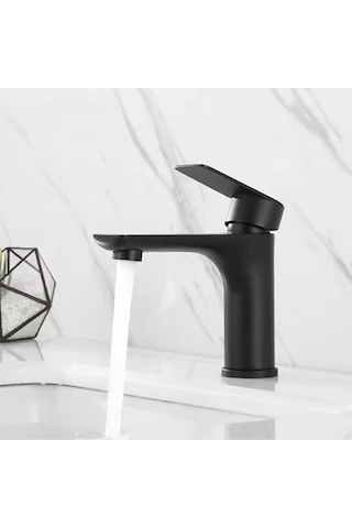 Yuen Viosa Siyah Lavabo Bataryası Pirinç Döküm Lavabo Musluğu Siyah