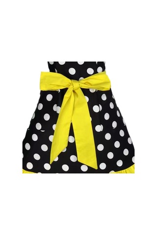 Dinosaurs Ayarlanabilir Önlük Ev Mutfak Yemek Pamuk Önlükleri Bowknot Sarı Altın