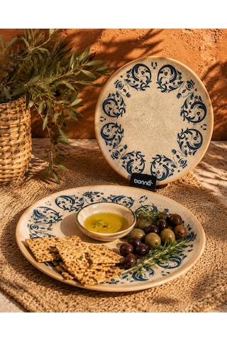 2'li Viento Gourmet Flat Plate 25 Cm Çok Amaçlı Servis / Sunum Tabağı/meze/aperatif Çok renkli