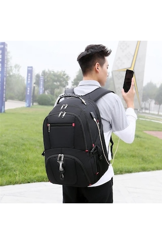 Arion C8112 Usb Şarj Portlu Büyük Kapasiteli Laptop Sırt Çantası