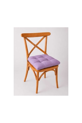 Pofidik Sandalye Minderi Özel Dikişli Bağcıklı 40x40 Cm 1 Adet Mor Mor Pofidik Sandalye Minderi Özel Dikişli Bağcıklı 40x40 Cm 1 Adet Mor Mor