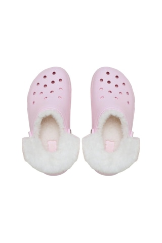 Crocs Classic Platform Fuzz Lined Clog Pink Milk Terlik 212854-6zw Pembe