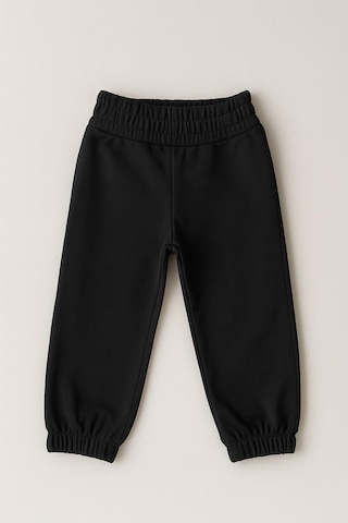 Erkek Çocuk %100 Pamuk Beli Ve Paçası Lastikli Eşofman Altı - Siyah 2-3 Yaş 8-9 Yaş Siyah